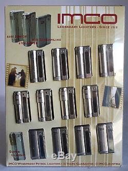 12 X Rare Vintage Imco Lighters 6600 Junior 6800 Streamline 6700 Super New Nos