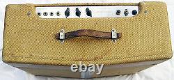 1952 Fender Split faced V front Super amp 52 Vintage Rare 2 X 10 Jensen Original