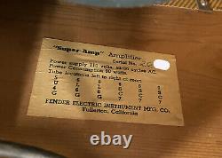 1952 Fender Split faced V front Super amp 52 Vintage Rare 2 X 10 Jensen Original