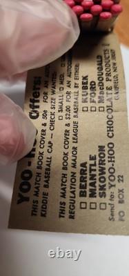 1958 Yoo-Hoo Mickey Mantle FULL UNUSED Matchbook. Vintage Super Rare