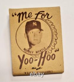 1958 Yoo-Hoo Mickey Mantle FULL UNUSED Matchbook. Vintage Super Rare