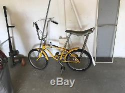 1960's RARE Huffy Super Sport 1 Rail Banana Seat Muscle Bike 24 Yellow Vintage