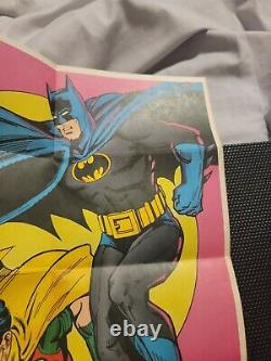 1966 BATMAN & ROBIN Rare Vintage Comic Book Super Heroes Pin up Poster Excellent