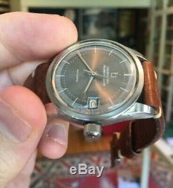 1966 Universal Geneve Polerouter Super vintage watch Rare gray dial 35mm