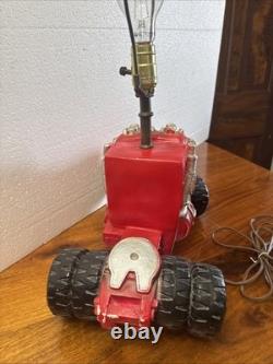 1970s Super Rare Vintage Heavy Chalkware Carnival Big Rig Truck Man Cave Lamp