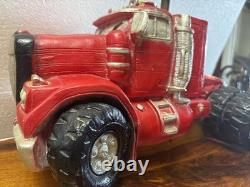 1970s Super Rare Vintage Heavy Chalkware Carnival Big Rig Truck Man Cave Lamp