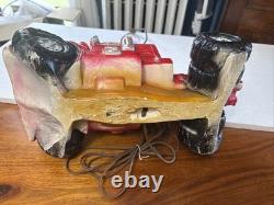 1970s Super Rare Vintage Heavy Chalkware Carnival Big Rig Truck Man Cave Lamp