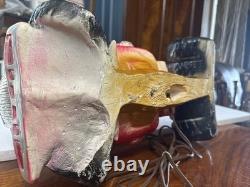 1970s Super Rare Vintage Heavy Chalkware Carnival Big Rig Truck Man Cave Lamp