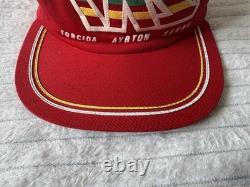 1980's Ayrton Senna Vintage TAS Torcida Original Cap Super Rare Red Version