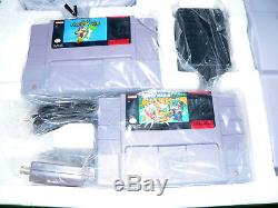 1992 Rare Super Nintendo SNES Console System Boxed Super Mario World vintage CIB