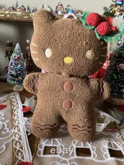 2 Hello Kitty Plush Gingerbread Men Super Rare Vintage Sanrio