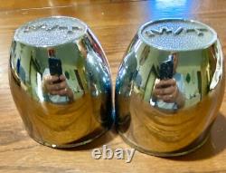 2-SUPER RARE Vintage Mickey Thompson M/T Wheel Center Caps 3 Heavy Metal