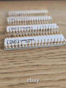 4x Super Rare Vintage White Gold Ceramic IC HP 1990-0311 Dot Matrix Display Chip