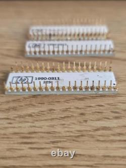 4x Super Rare Vintage White Gold Ceramic IC HP 1990-0311 Dot Matrix Display Chip