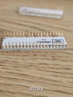 4x Super Rare Vintage White Gold Ceramic IC HP 1990-0311 Dot Matrix Display Chip