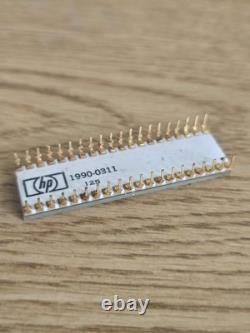 4x Super Rare Vintage White Gold Ceramic IC HP 1990-0311 Dot Matrix Display Chip