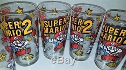 6 Vintage Nintendo Super Mario Bros. 2 1989 Cups / Glasses RARE! FREE SHIPPING