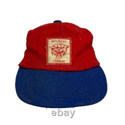 70s Super Rare Vintage Wildcat League Wool Baseball Cap Red & Blue Medium 70s Super Rare Vintage Wildcat League Wool Baseball Cap Red & Blue Medium