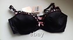 Agent Provocateur Super Rare Vintage Momoko Black/pink Bra 36d Bnwt