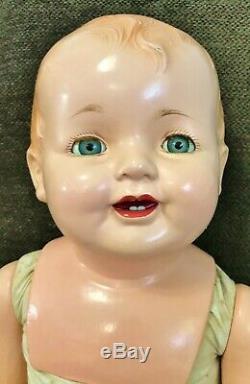 Antique 1928 SUPER RARE Huge Vintage 28 Effanbee Lovums Composition Baby Doll