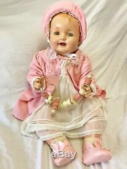 Antique 1928 SUPER RARE Huge Vintage 28 Effanbee Lovums Composition Baby Doll