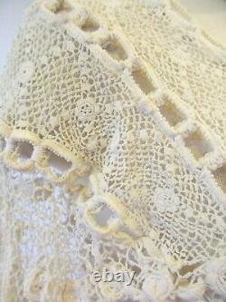 Antique Edwardian Irish Crochet Lace Blouse Early 1900s Ivory 38 Bust Rare