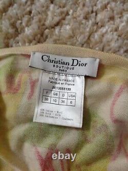 Auth Christian Dior Vintage Wool Silk Cashmere Tank Top Size Xs Rare