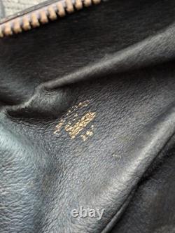 Auth Super RARE Vintage Gucci Cylinder Crossbody Navy Shoulder Bag With Dustbag