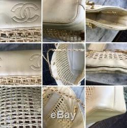 Authentic Chanel Vintage Woven/Wicker Trip Luco Tote BagSuper Rare