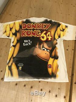 Authentic Vintage Donkey Kong 64 Promo Tee XL SUPER RARE Nintendo 64 90s T Shirt