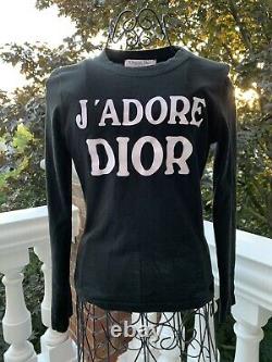 Authentic Vintage J'adore Christian Dior Boutique T Shirt Size 6 RARE