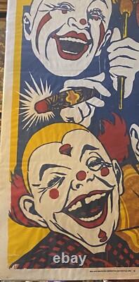 BIRNAM BROS 3 Ring Circus-4 Clown Poster 42x28 Super Rare Vintage Poster