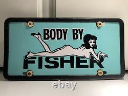 Body by Fisher Vintage 60s 70s Chevy GM License Plate Accessory Nova SS RARE