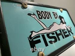 Body by Fisher Vintage 60s 70s Chevy GM License Plate Accessory Nova SS RARE