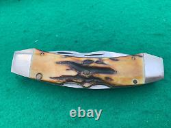 CASE XX SUPER RARE vintage STAG LOCKHORN KNIFE BOX, SHEATH, PAPER2