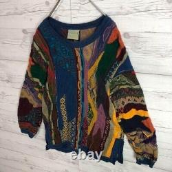 COOGI Vintage Cotton 3D Knit 1990s- Super Rare multicolor SS