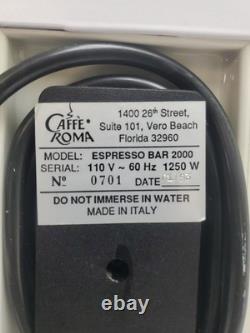 Caffe Roma Vintage Model Espresso Bar2000 Machine 1993 Super Rare