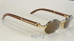 Cartier Giverny Vintage Bubinga Wood Super Rare Sunglasses New 100% Authentic