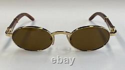 Cartier Giverny Vintage Bubinga Wood Super Rare Sunglasses New 100% Authentic