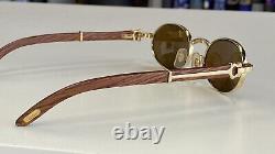 Cartier Giverny Vintage Bubinga Wood Super Rare Sunglasses New 100% Authentic