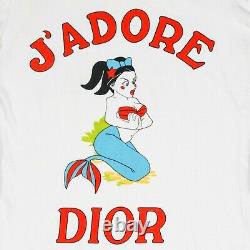 Christian Dior Galliano Rare Vintage JAdore Dior Tshirt Mermaid US 4 6 38