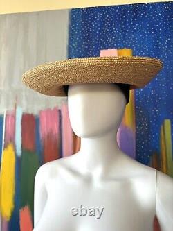 Christian Lacroix Luxe (Spring 1988) sun hat straw France vintage Super RARE