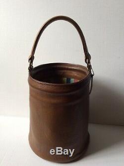 Coach Vintage 60s Bonnie Cashin Mahogany Brown Bucket Feed Bag Purse Super Rare