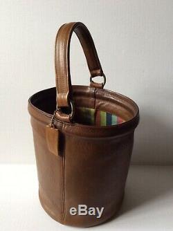 Coach Vintage 60s Bonnie Cashin Mahogany Brown Bucket Feed Bag Purse Super Rare