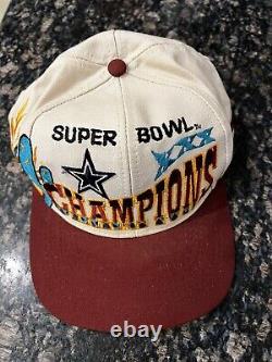 Dallas Cowboys Hat Lot Drew Pearson, Shark tooth, Super Bowl XXX RARE Vintage