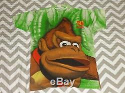 Donkey Kong Country Vintage 90s Super Nintendo T-Shirt L/XL Rare Promo Display