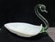 Duncan Miller Super Rare Milk Glass Swan Green Neck Head Htf Vintage Pall Mall