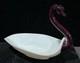 Duncan & Miller Super Rare Milk Glass Swan Ruby Neck Head Htf Vintage Pall Mall