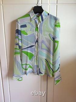 EMILIO PUCCI Rare Silk Blouse Vintage Shirt Long Sleeves