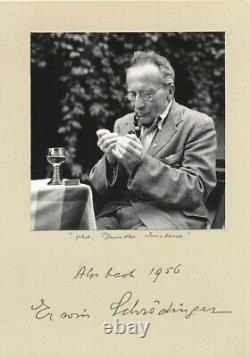 Erwin Schrödinger-SUPER RARE Vintage Signed Photograph (Nobel Prize 1933)